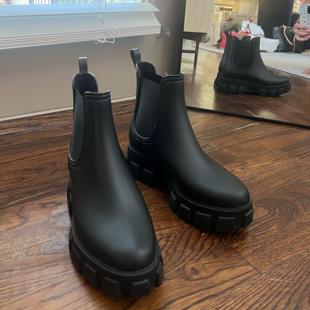 Jeffrey Campbell Black Chunky Boots